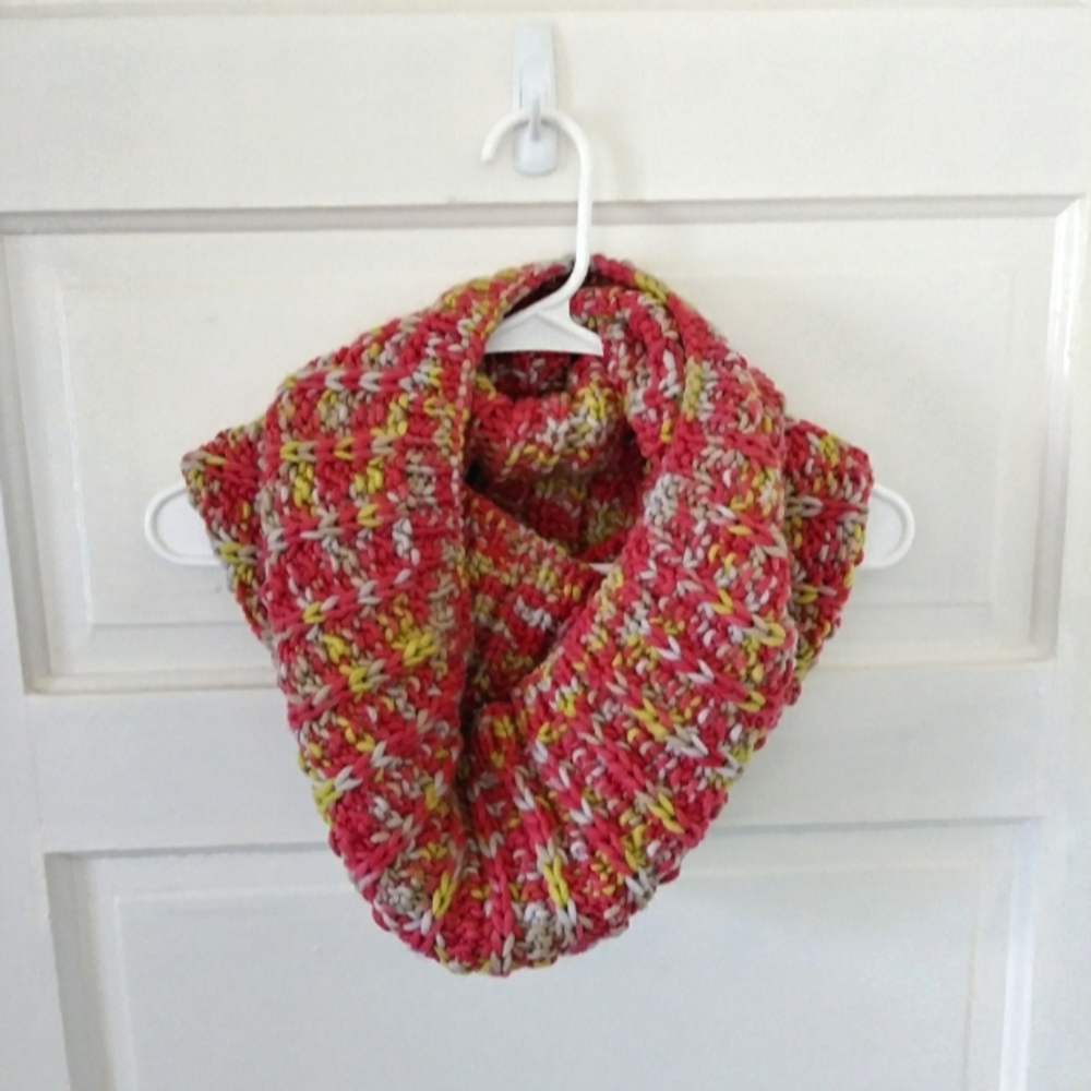 Pink Multi-Colored Infinity Scarf